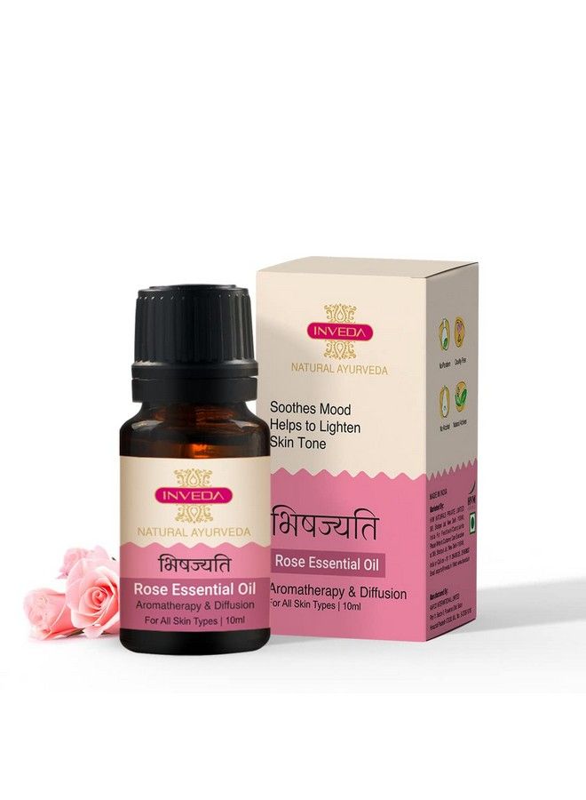Inveda Rose Essential Oil Helps In Refining Skin Texture With Goodness Of Rose Oil Giving Radiant Glow 10Ml - Image 1