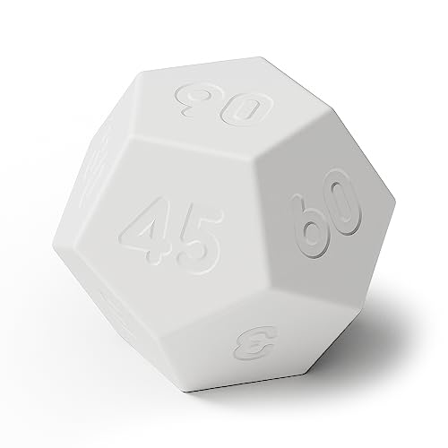 mooas Dodecagon Time Ball Rechargeable Mini Timer (White), 11 Preset Times, Desk & Study Productivity Timer, Sound/Vibrate/Mute, Easy to Use - Image 1