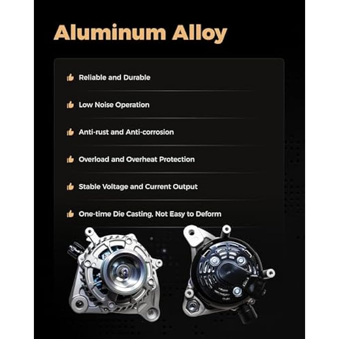 tiubvfdd 104211-3470 Alternator 12V 135A for Acura ILX 2016-2022, TLX 2015-2020, Honda CRV 2015-2019 - L4 2.4L Engine, Replacement for 21154N, 31100-5X6-J01, A6504S, 210-0809 - Image 5