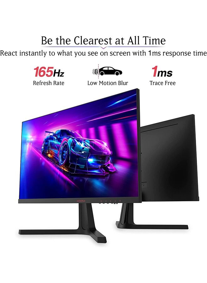KOORUI 24 Inch Computer Monitor -FHD 1080P Gaming Monitor 165Hz VA 1ms Build-in FreeSync, Compatible G-sync, LED Monitors with Ultra-Thin, HDMI X2 /DP, VESA Compatible, Tilt Adjustable, Eye Care 24E4 - Image 4
