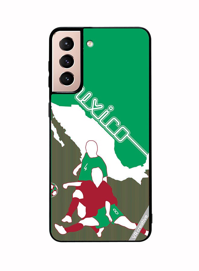 VR CREATIVE Protective Case Cover For Samsung Galaxy S21 5G Mexico Football Soccer Players Design Multicolour - Image 1