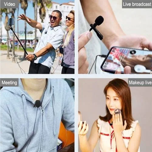 بولهاموبيل Polham Type-C Professional Microphone Telephone Youtuber Lapel Microphone 1.5m, Lapel Microphone
