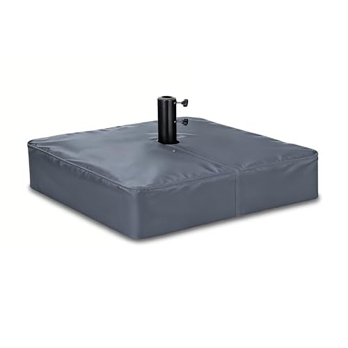 Rileytee Patio Umbrella Base CoverOutdoor Heavy Duty 600D Waterproof AntiUV Square Umbrella Stand Base Covers 42L x 42W x 5HGrey - Image 1