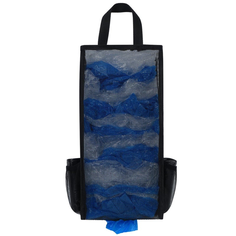 LeCorner Plastic Bag Holder, Large Capacity Grocery Bag Holder, Breathable Mesh Plastic Bag Holders for Grocery Bags Storage, Lightweight Trash Bag Holder Dispenser Organizer, Black - Image 1