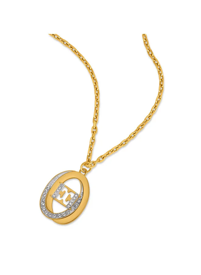 إسكادا Claudia Gold Plated 316L Stainless Steel Pendant Necklace for Women