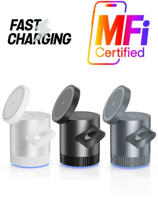3-IN-1 Wireless charging station, 360° Rotating Magnetic Wireless Charger, Fast Charging Dock for iPhone, Apple Watch, AirPods, Multi-Device Charging Station - pzsku/Z2C17AA4A6717C54B1879Z/45/_/1738233114/d88051b5-c78e-4435-b644-969a137fe4a4