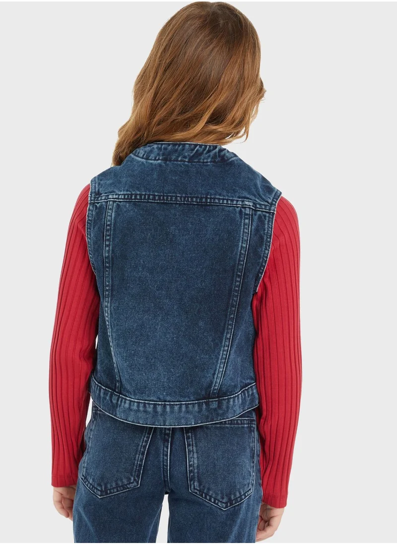 Calvin Klein Jeans Kids Denim Vest Jacket