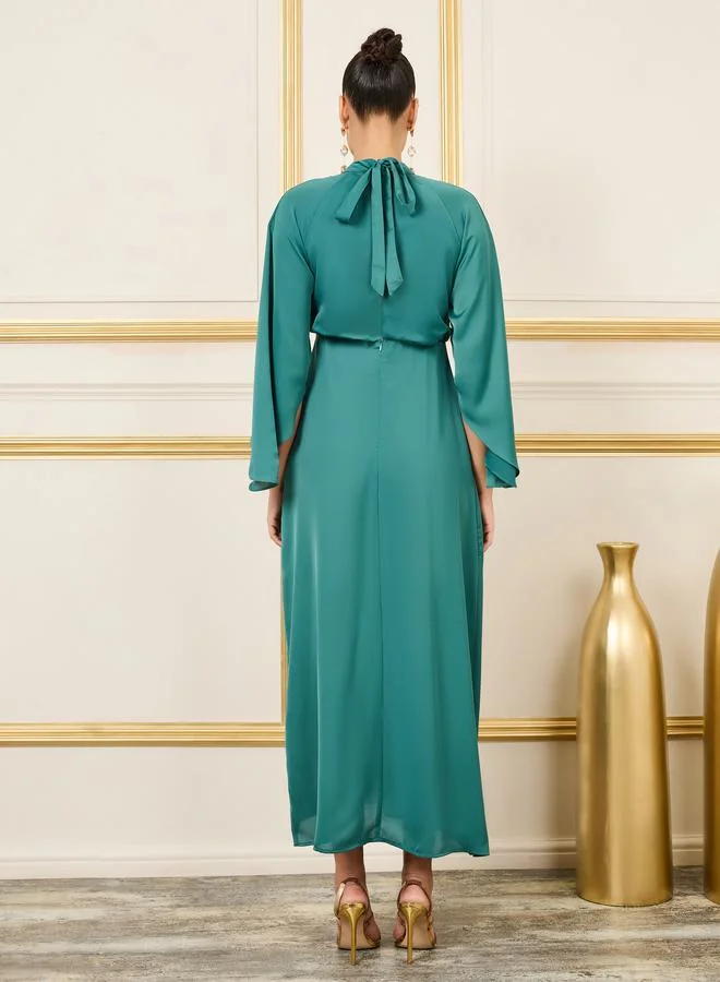 Styli Embroidered A-Line Dress