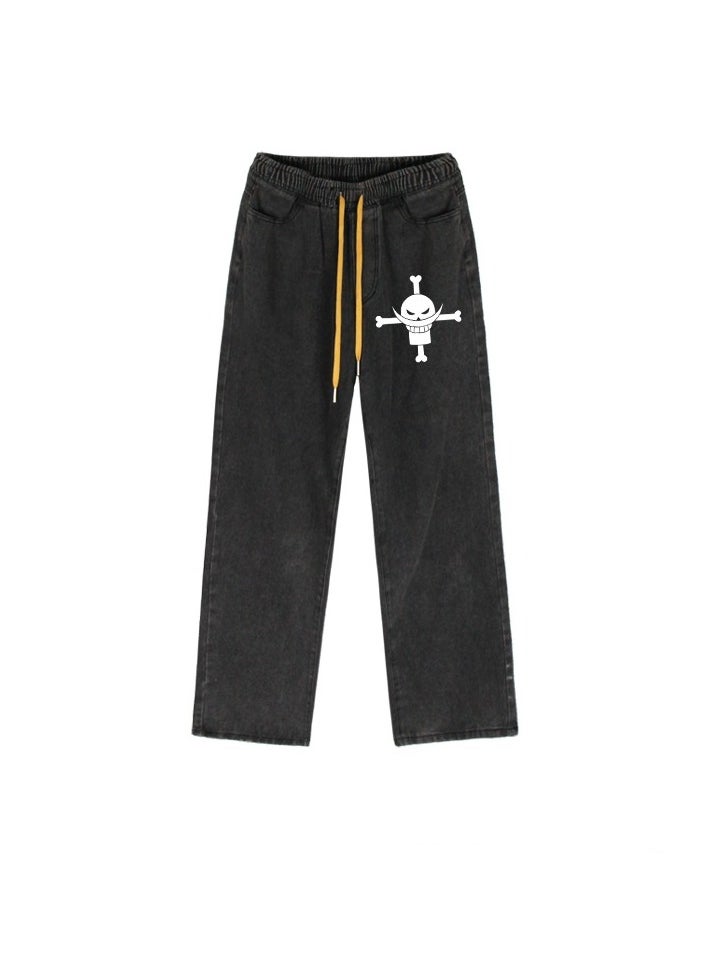 KUYING New One Piece Wide Leg Casual Jeans  - Image 1