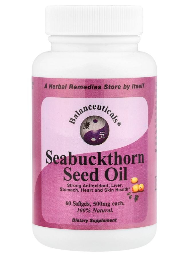 Balanceuticals Seabuckthorn Seed Oil 60 Softgels (500 mg Per Softgel) - Image 1