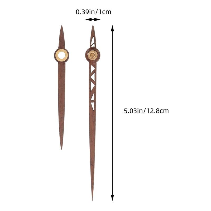 Clock Replacement Hands Set Black Walnut 5 Pairs Decorative Parts - Image 3