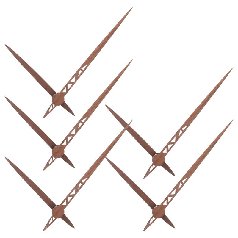 Clock Replacement Hands Set Black Walnut 5 Pairs Decorative Parts - Image 2