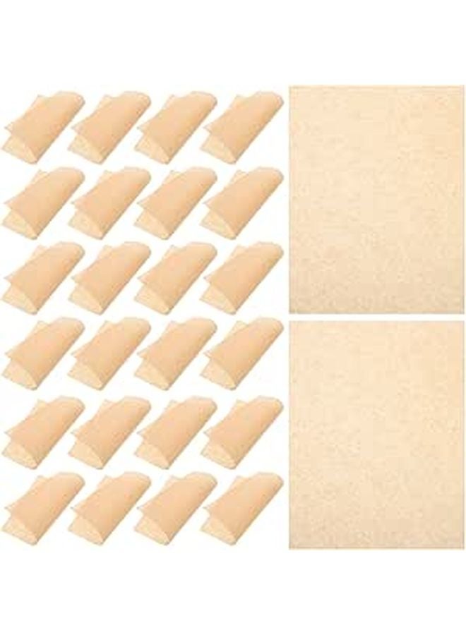 Thickened Natural Wood Color Baking Parchment Paper 20x25cm 100 Sheets - Image 1