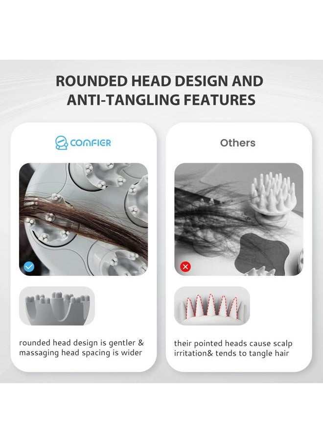 COMFIER - Electric Cordless Hair Scalp Massager with Kneading 84 Massage Nodes, Handheld Portable Head Scratcher Massager for Hair Growth, Deep Clean and Stress Relax, Gifts for Men Dad - Image 1