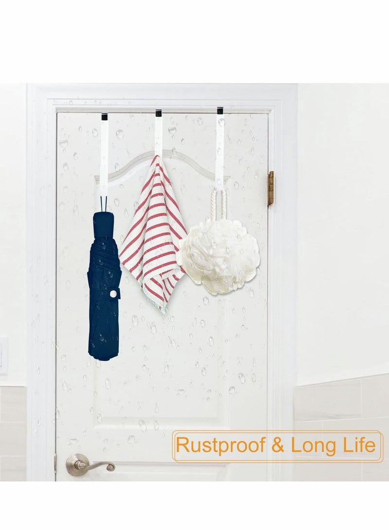 Bathroom Hook, 6 Pack Towel Over Door Hooks Hanger for Coat Stand, Towel, Clothes Bedroom, Hangers Helps Tidy Rooms and Saves - Image 3