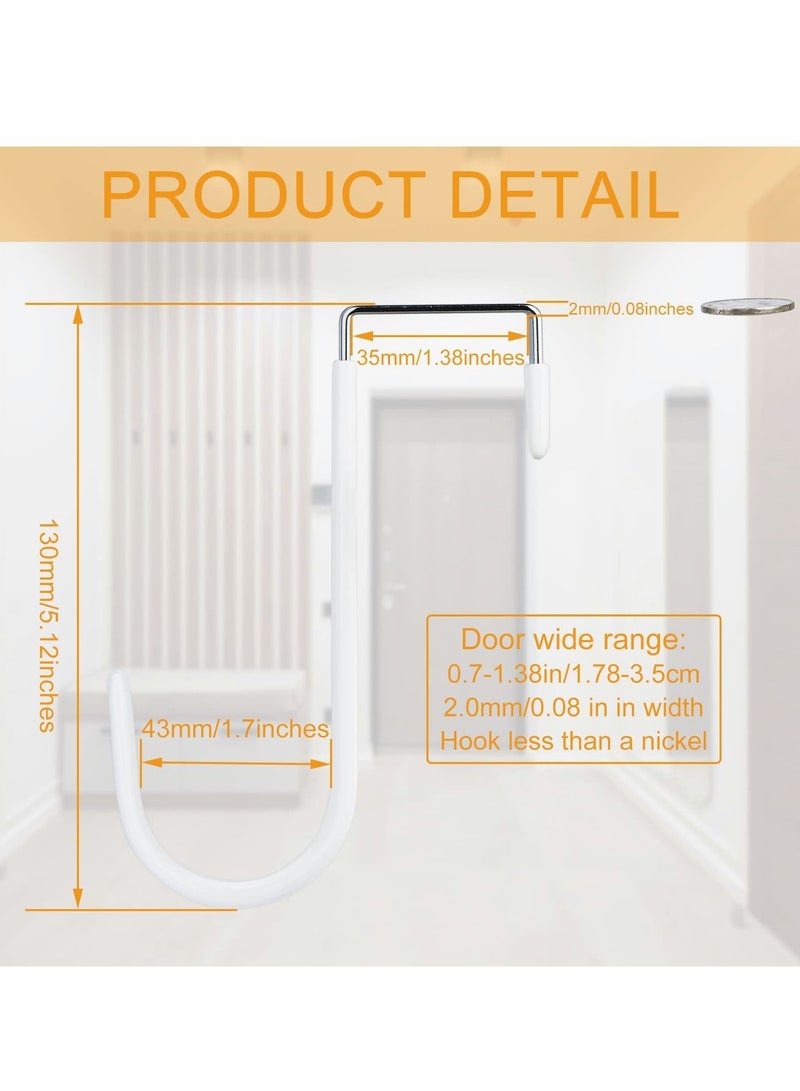Bathroom Hook, 6 Pack Towel Over Door Hooks Hanger for Coat Stand, Towel, Clothes Bedroom, Hangers Helps Tidy Rooms and Saves - Image 4