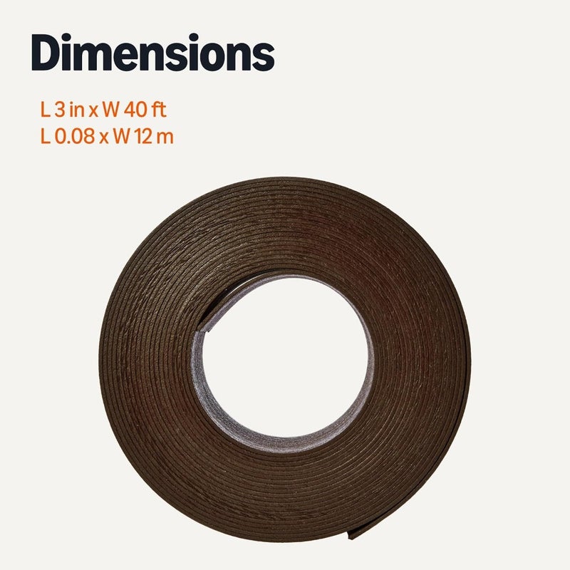 Landscape Edging Coil with 10 Stakes 3 Inch x 12 M 40 Feet Brown Heavy-Duty PVC Garden Border Yard Edging Easy Installation Flexible Weather-Resistant - Image 3