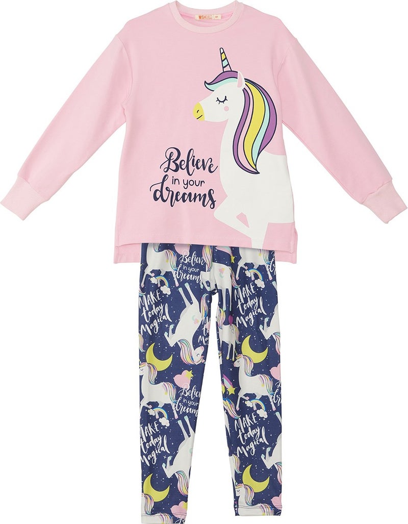 Mshb&G Unicorn Girls Sweatshirt Tights Set  - Image 3