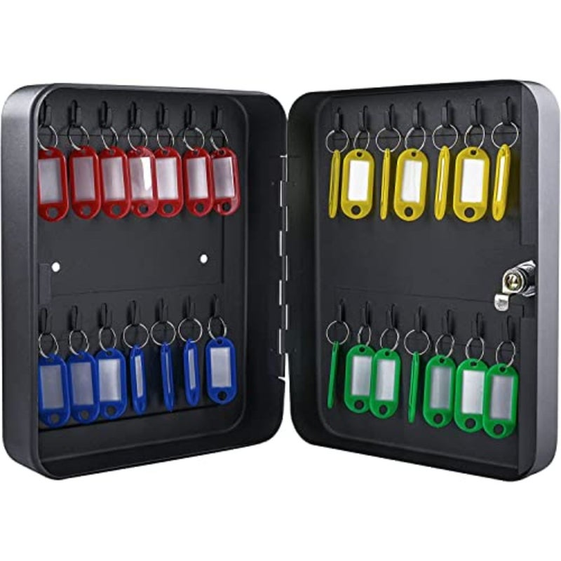 Key Steel Security Cabinet Box, Key Box Wall Mount with Combination Lock, Steel Security Locking Keys Cabinet, Storage Key Lock Box with Code, Key Management Cabinet (Key Lock - Image 1