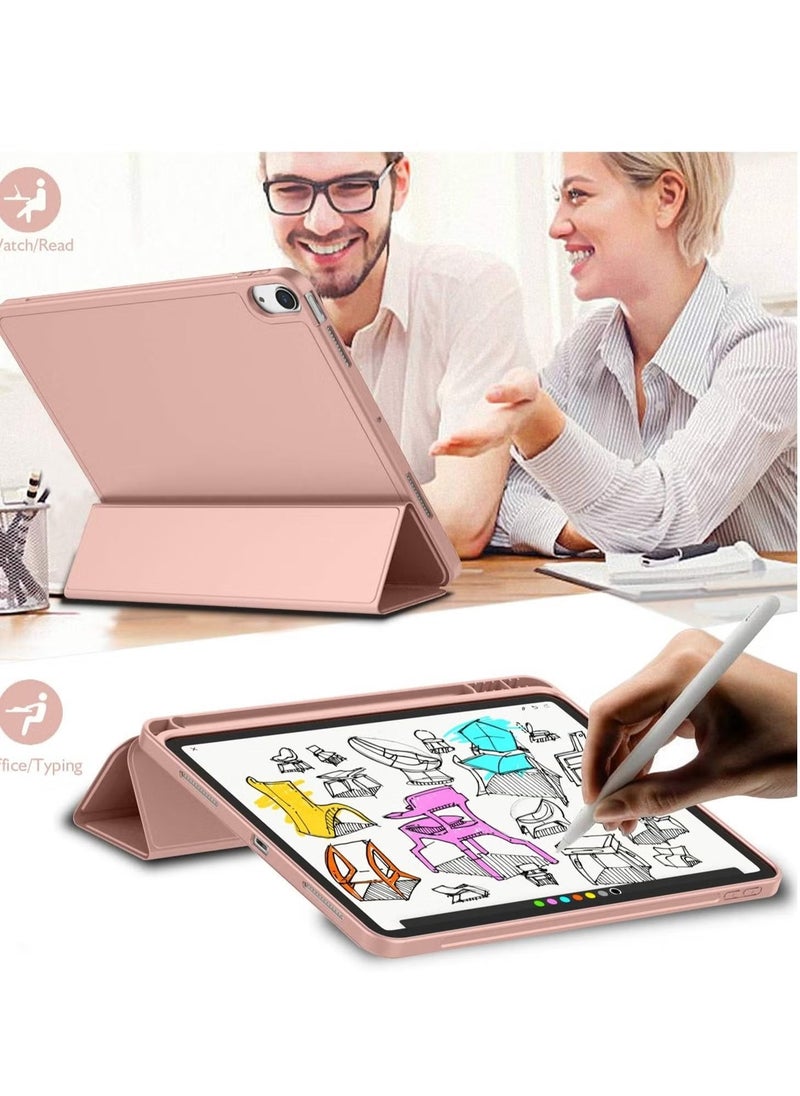 ELTRAZONE iPad Air 11 Inch Case M2 2024 – iPad Air 5th/4th Generation Case 2022/2020 10.9 Inch with Pencil Holder, Trifold Stand Smart Case – Baby Pink, Stylish, Slim, and Protective Design for iPad - Image 5