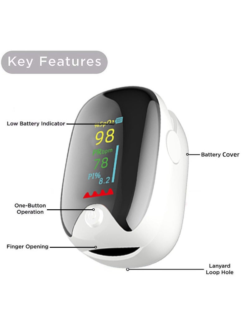 Generic USB Rechargeable Digital Finger Pulse Oximeter Heart Rate Detector Finger Clip Pulse Oximeter Monitor  - Image 2