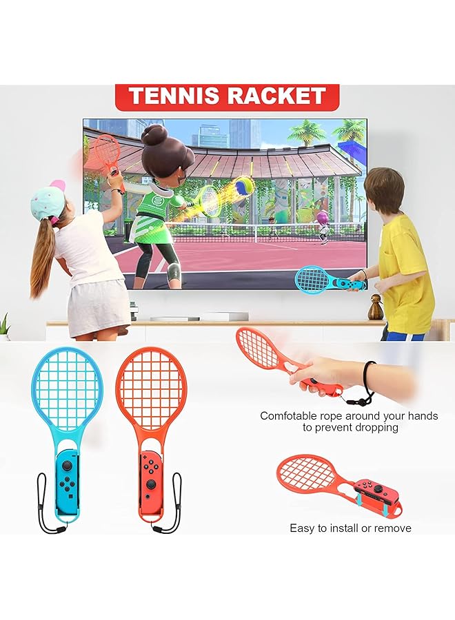 ZONEY Switch Sports Accessories Bundle Set 18 In 1 Family Party Pack Game Accessories Kit For Nintendo Switch/Switch Oled For Mario Golf Super Rush The Legend Of Zelda Mario Tennis Ace  - Image 3