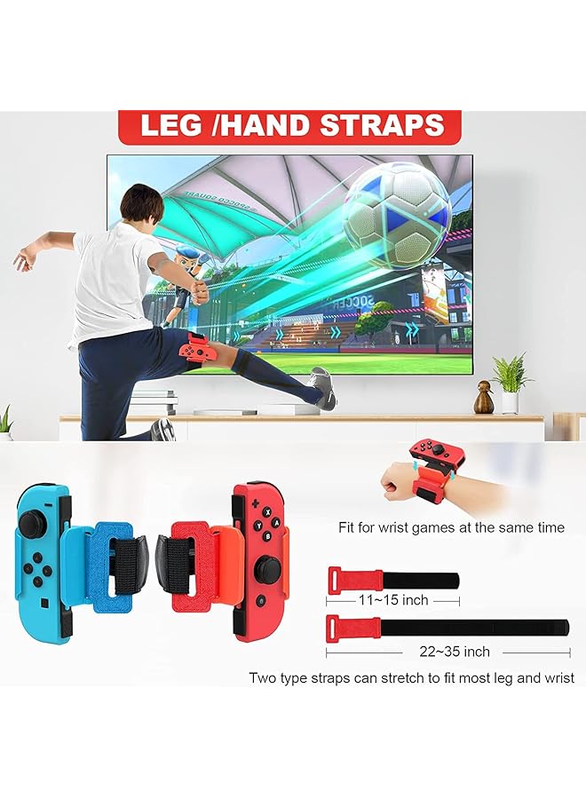 ZONEY Switch Sports Accessories Bundle Set 18 In 1 Family Party Pack Game Accessories Kit For Nintendo Switch/Switch Oled For Mario Golf Super Rush The Legend Of Zelda Mario Tennis Ace  - Image 5