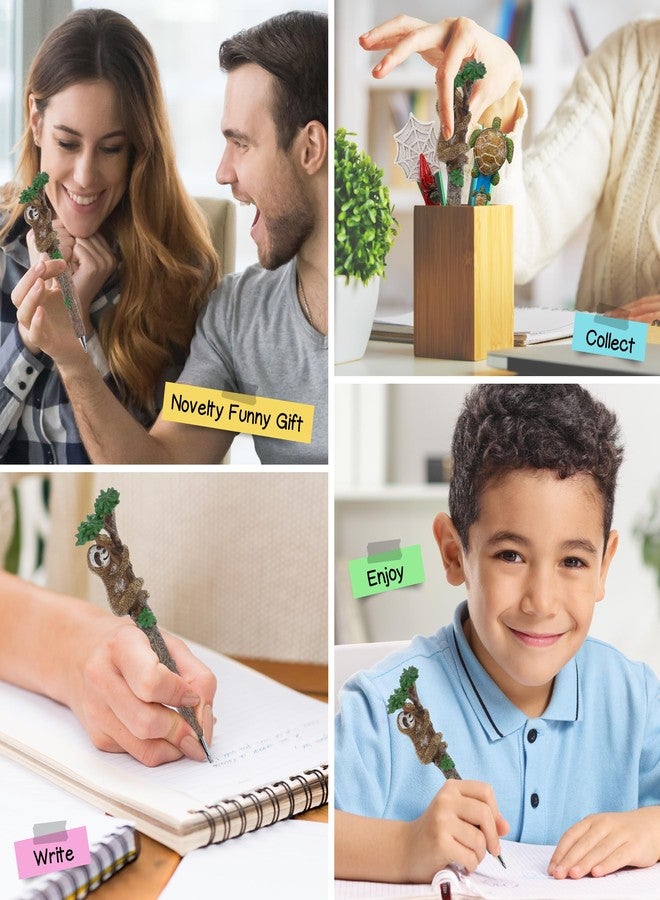 Planet Pens قلم بلانيت بنز للكتابة بتصميم حيوان الكسلان البري، إكسسوارات مكتبية فريدة للكتابة، هدية مثالية للمدرسة والمكتب - Image 4