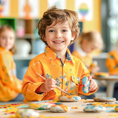 Simetufy 25 Pcs Large Rocks for Painting, 4-5 Inch River Rocks Painting Stones Smooth Flat Rocks for Painting, Natural Rocks to Paint for Arts DIY Crafts Kids Painting - Image 2