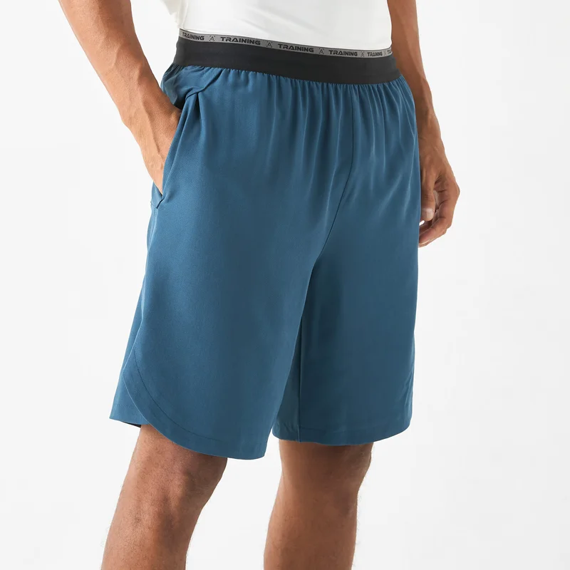 ADOT by Splash Overlap Detail Shorts with Pockets and Elasticated Waistband