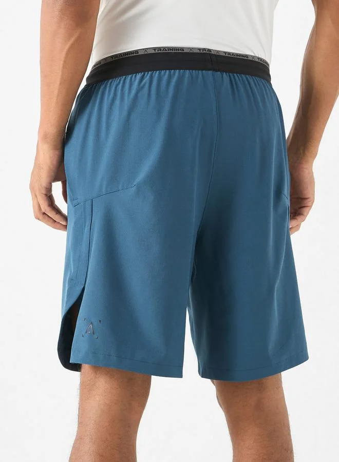 ADOT by Splash Overlap Detail Shorts with Pockets and Elasticated Waistband