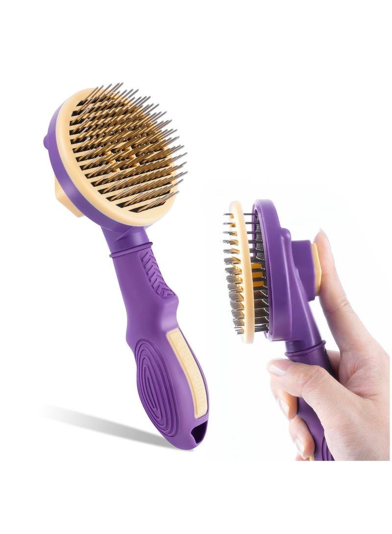 Excefore Cat Brush, Dog Brush for Grooming, Cat Grooming Brush for Short or Long Haired Pets, Deshedding Tool for Dogs and Cats with Non-slip Handle, for Matted and Tangled Hair - Image 1