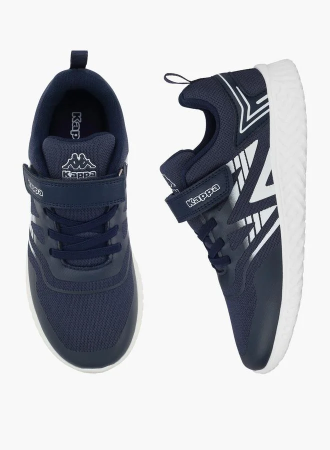 Boys Logo Print Hook & Loop Sports Shoes