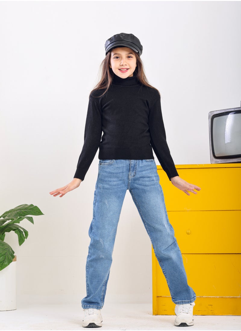 JBS DENIM - Jeans Trousers For Girls Light Blue Color 3009 - Image 1