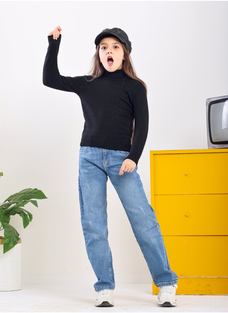 JBS DENIM - Jeans Trousers For Girls Light Blue Color 3009 - Image 1