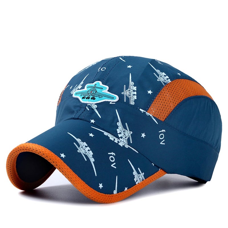 Home Prefer Kids Boys Lightweight Quick Drying Sun Hat Outdoor Sports UV Protection Caps Mesh Side Ball Cap Navy Blue - Image 5