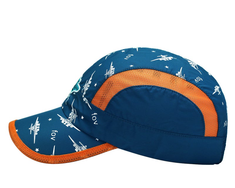 Home Prefer Kids Boys Lightweight Quick Drying Sun Hat Outdoor Sports UV Protection Caps Mesh Side Ball Cap Navy Blue - Image 2