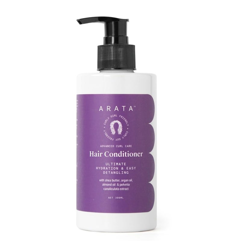 Arata Advanced Curl Care Hair Conditioner 300 Ml RinseOut Conditioner With Shea Butter Argan Oil Almond Oil Pelvetia Canaliculata Ultimate Hydration Easy Detangling1 Count - Image 1