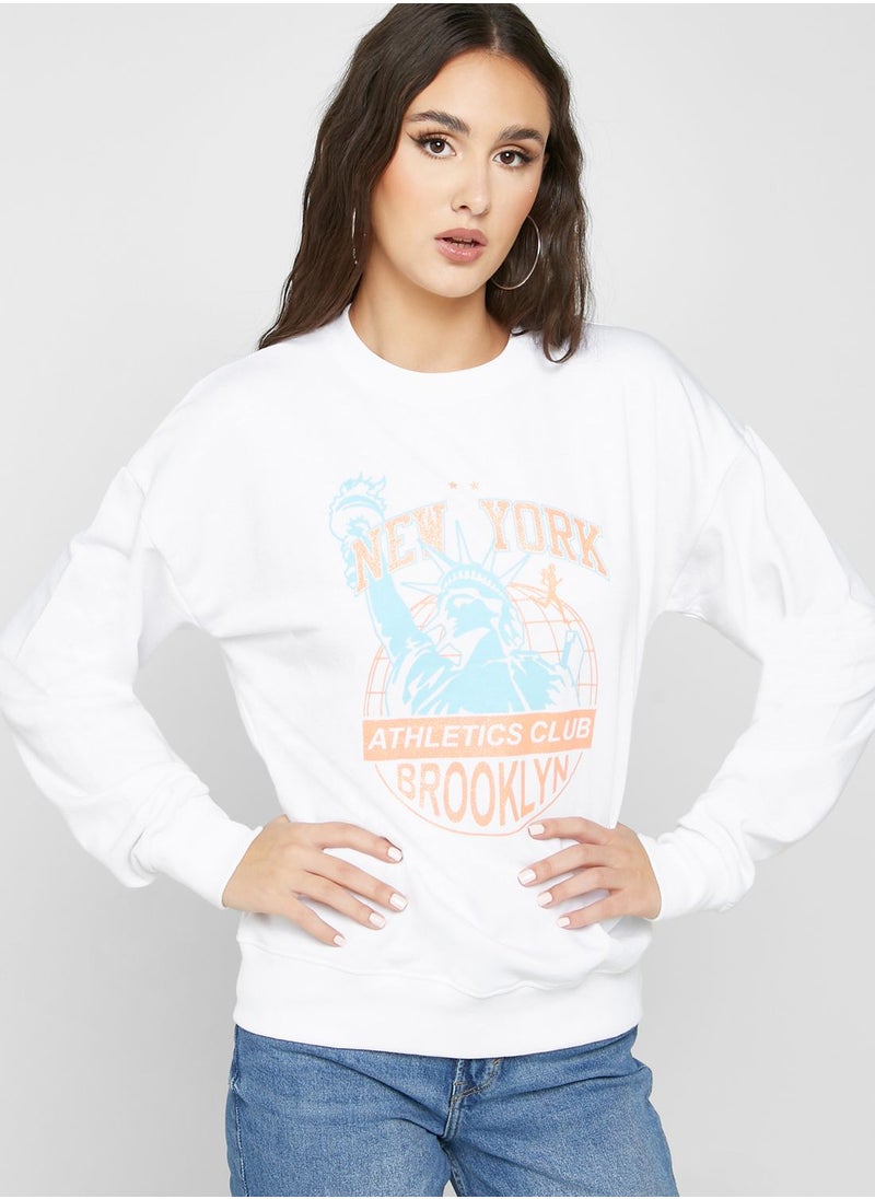 Ginger - Slogan Sweatshirt With Glitter Print - Image 1