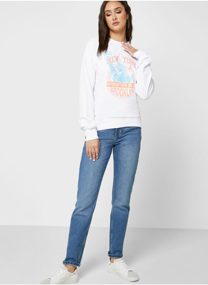 Ginger - Slogan Sweatshirt With Glitter Print - Image 1