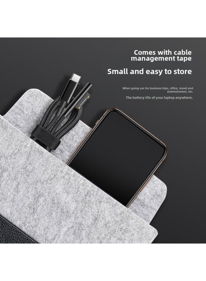 100wpd Fast Charging Type-c To Surface Pro 8/7/6/5/4 Computer Laptop Digital Power Cable-Color:C Mother To  Short Line PVC Line - Image 5