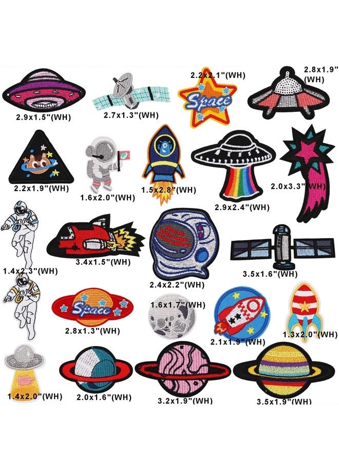 22Pcs Space Planet Astronaut Iron-on Patches for DIY Clothing Sewing Fabric Patchwork Space Explorer - Image 2