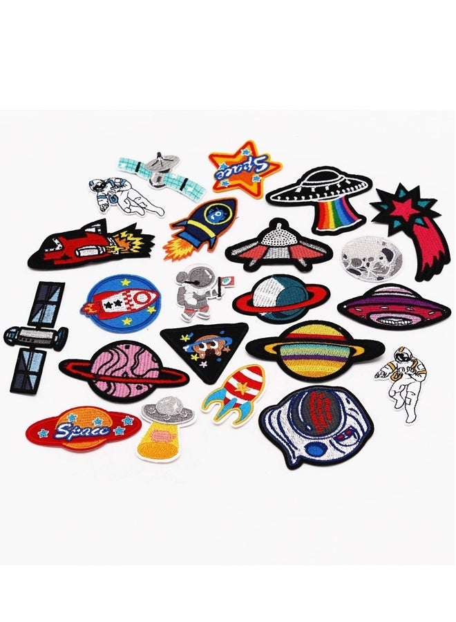 22Pcs Space Planet Astronaut Iron-on Patches for DIY Clothing Sewing Fabric Patchwork Space Explorer - Image 3