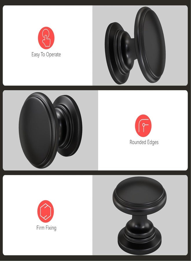 homdiy 20 Pack Black Cabinet Knobs Matte Black Drawer Knobs Kitchen Hardware for Bathroom, Cupboard, Furniture - Image 5