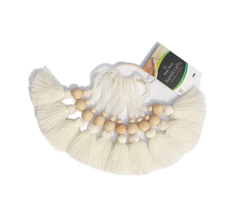 Zippy Flora Woolen Tassels, Pack of 10 (White) - Image 1