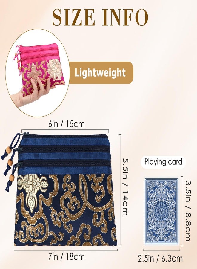 كيلوفلاي حقيبة هدايا من قطعتين من الحرير الصيني المطرز من كيلوفلاي، بثلاثة جيوب بسحاب وشرابة. - Image 2