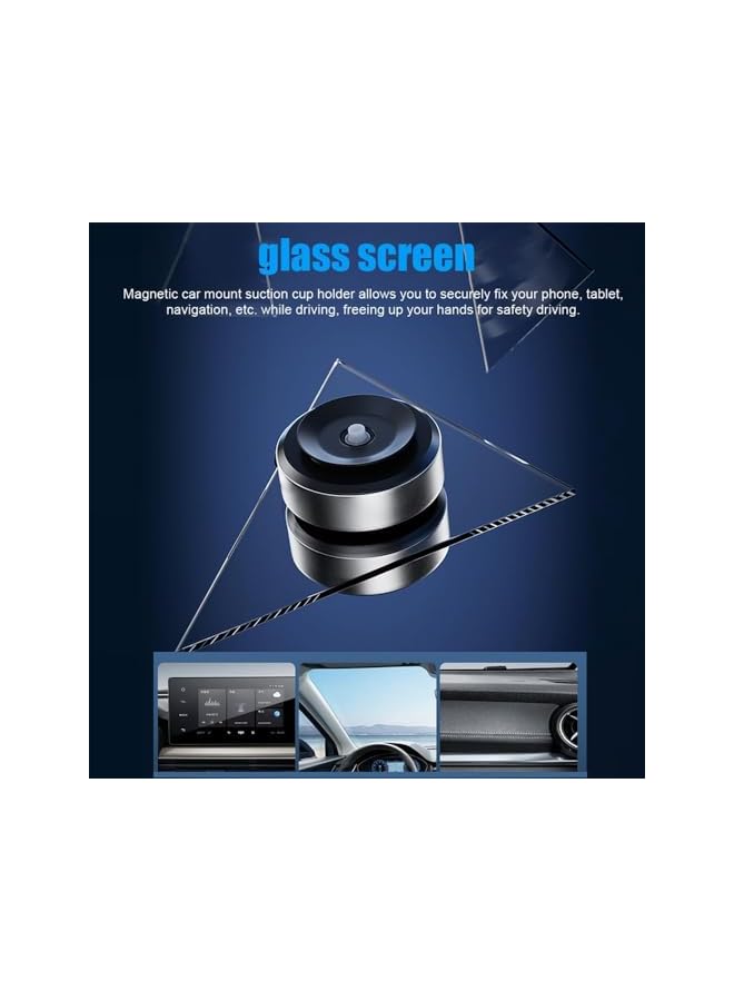 S-TOP Electric Vacuum Magnetic Suction Phone Mount, Hands-Free Shower Phone Holder, 360° Rotating Suction Cup Holder, Magnetic Cell Phone Holder for Car/Gym/Mirror, Compatible with Magsafe iPhone & Android - Image 3