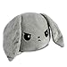 TeeTurtle Reversible Bunny Plushie 4Inch White Gray TwoSided Flip Plush Toy with Embroidered Details Cute Mini Collectible Plush for Kids Teens and Adults - Image 2