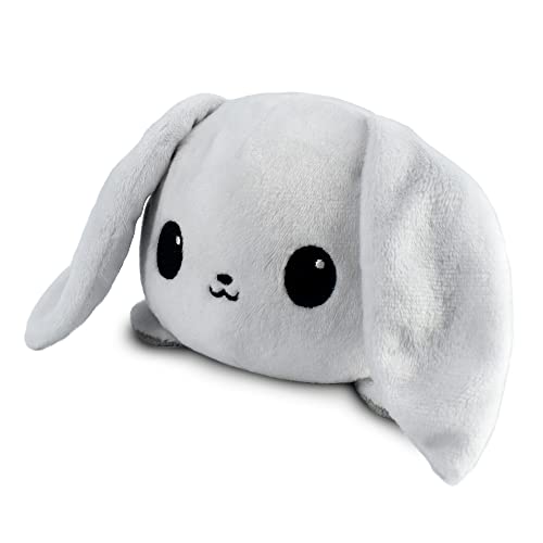 TeeTurtle Reversible Bunny Plushie 4Inch White Gray TwoSided Flip Plush Toy with Embroidered Details Cute Mini Collectible Plush for Kids Teens and Adults - Image 5
