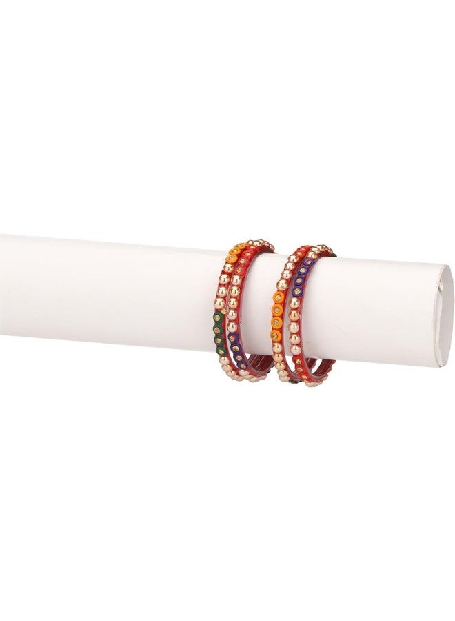 1st Time Modern Bangles/Kada Set- Perfect For Party, Wedding, Celebrations And Functions, Combo Of 2 Set, Each Set In Set 4 Bangles, Multicolor- B82 - Image 3